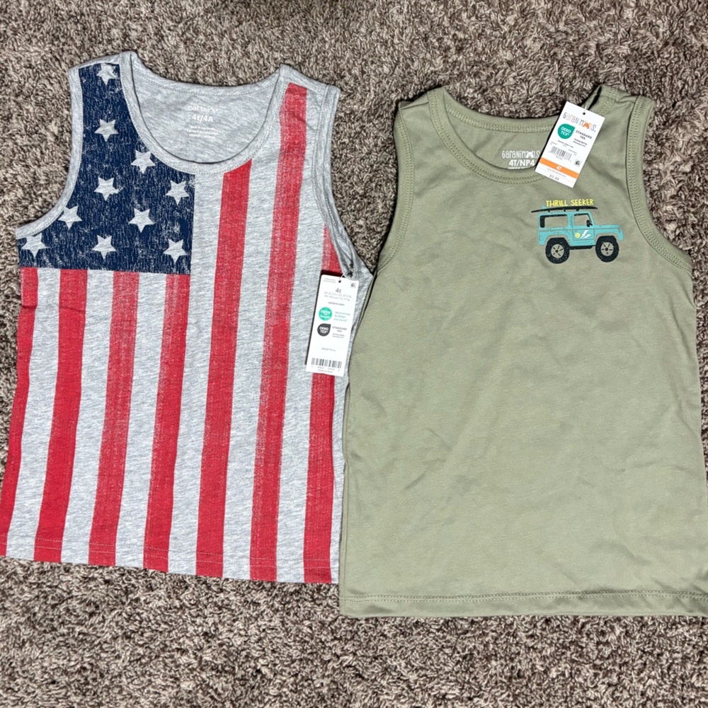 NWT 4T boys tank tops